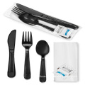 biodegradable disposable plastic cutlery kits with salt